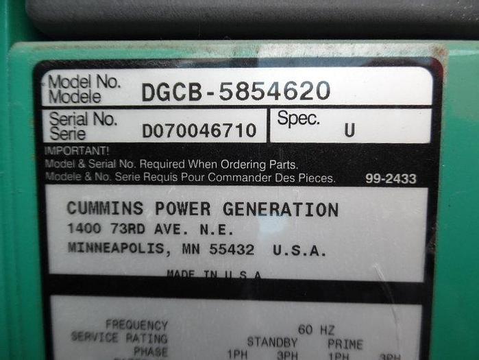 Used 2007 Cummins 60Kw generator