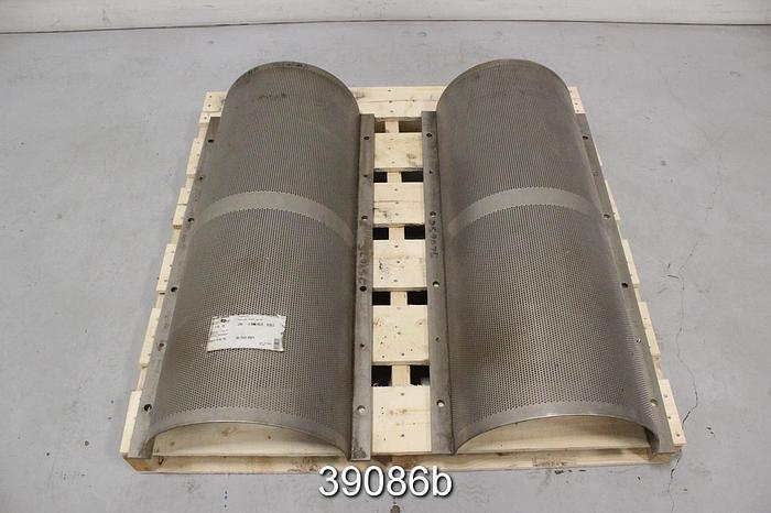 Unused Voith RS2B/C Reject Sorter Screen Plate Halves, 3.00 mm Holes #39086