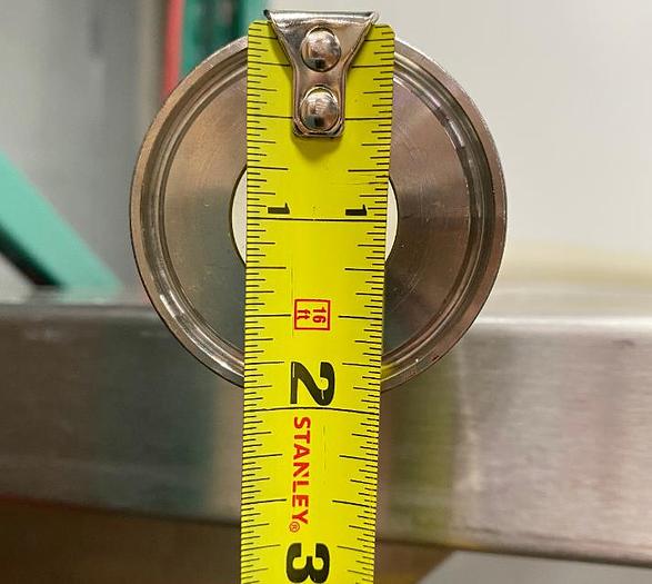 Used Flexible Silicone Hose 192" w/ 1 1/2" Stainless Steel Sanitary Fittings