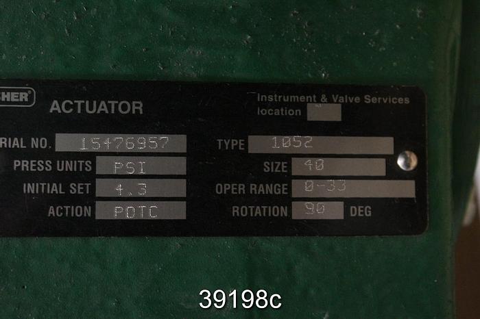 Used Fisher Type 1052 Actuator, Size 43 #39198