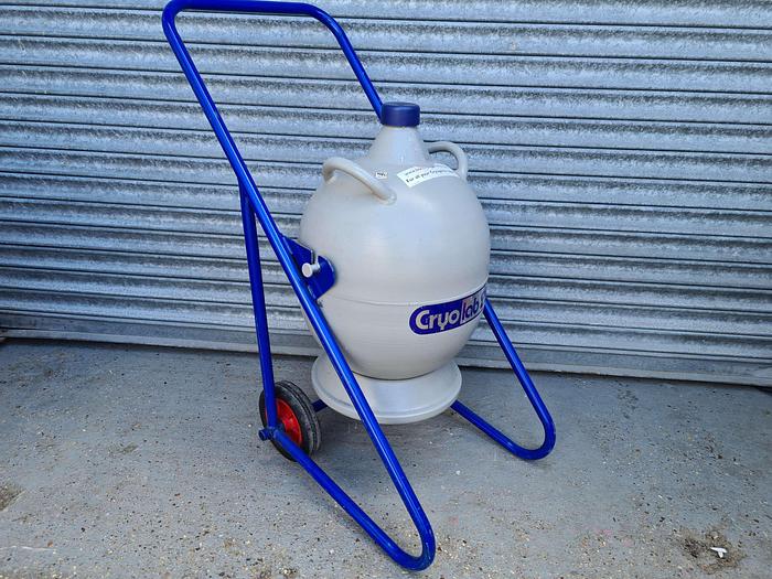Used Statebourne Cryolab 25 Liquid Nitrogen Tank Dewar with pouring...
