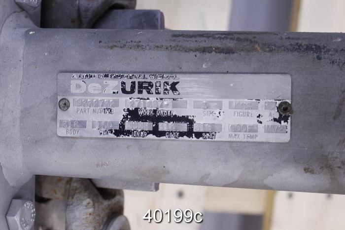 Used Dezurik 3" Hand Operated Knife Gate Valve, Stainless Steel #40199