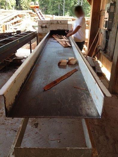 Used Fink Horizontal Knife Grinder for Reman c/w Vib. Conveyor