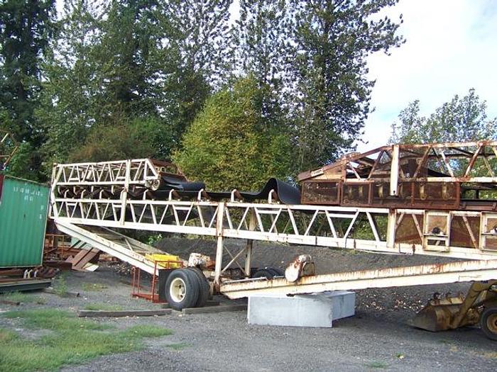 Used 36" x 100' Portable Radial Stacking Conveyor
