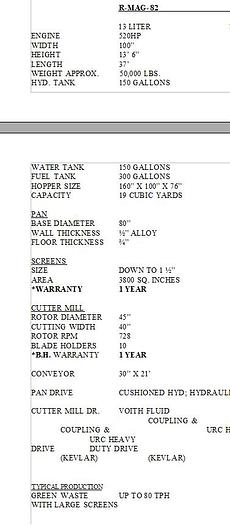 Used UNIVERSAL REFINER PORTABLE WASTE WOOD GRINDER (27T-6572)