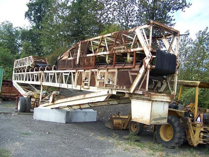 Used 36" x 100' Portable Radial Stacking Conveyor