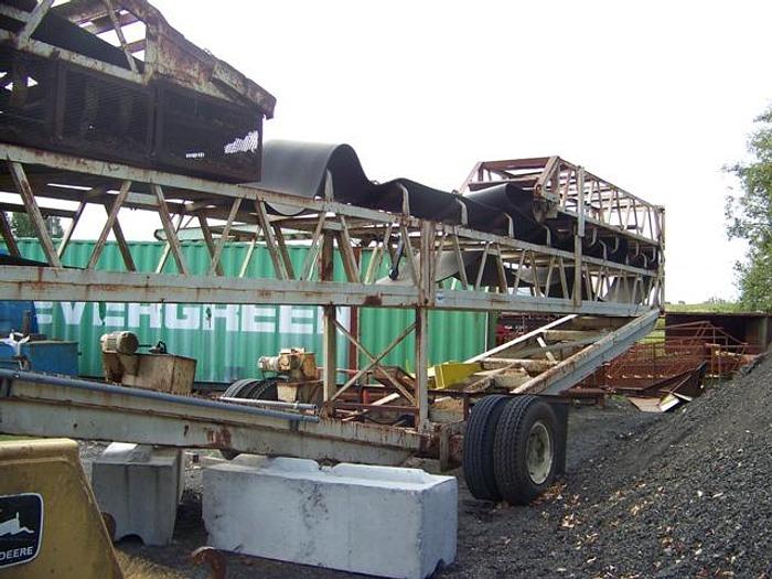 Used 36" x 100' Portable Radial Stacking Conveyor