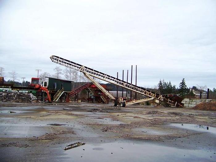 Used 36" x 100' Portable Radial Stacking Conveyor