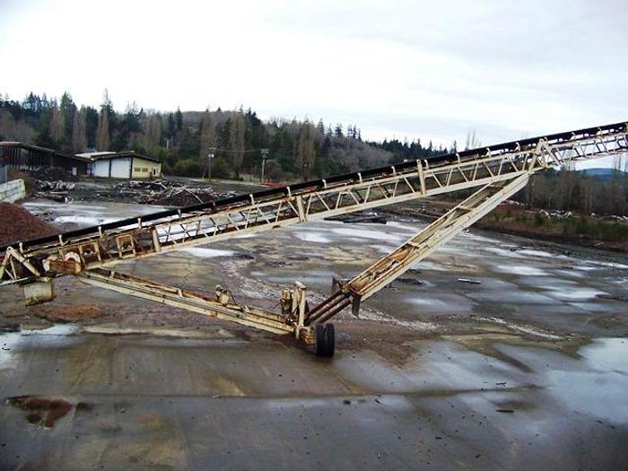 Used 36" x 100' Portable Radial Stacking Conveyor