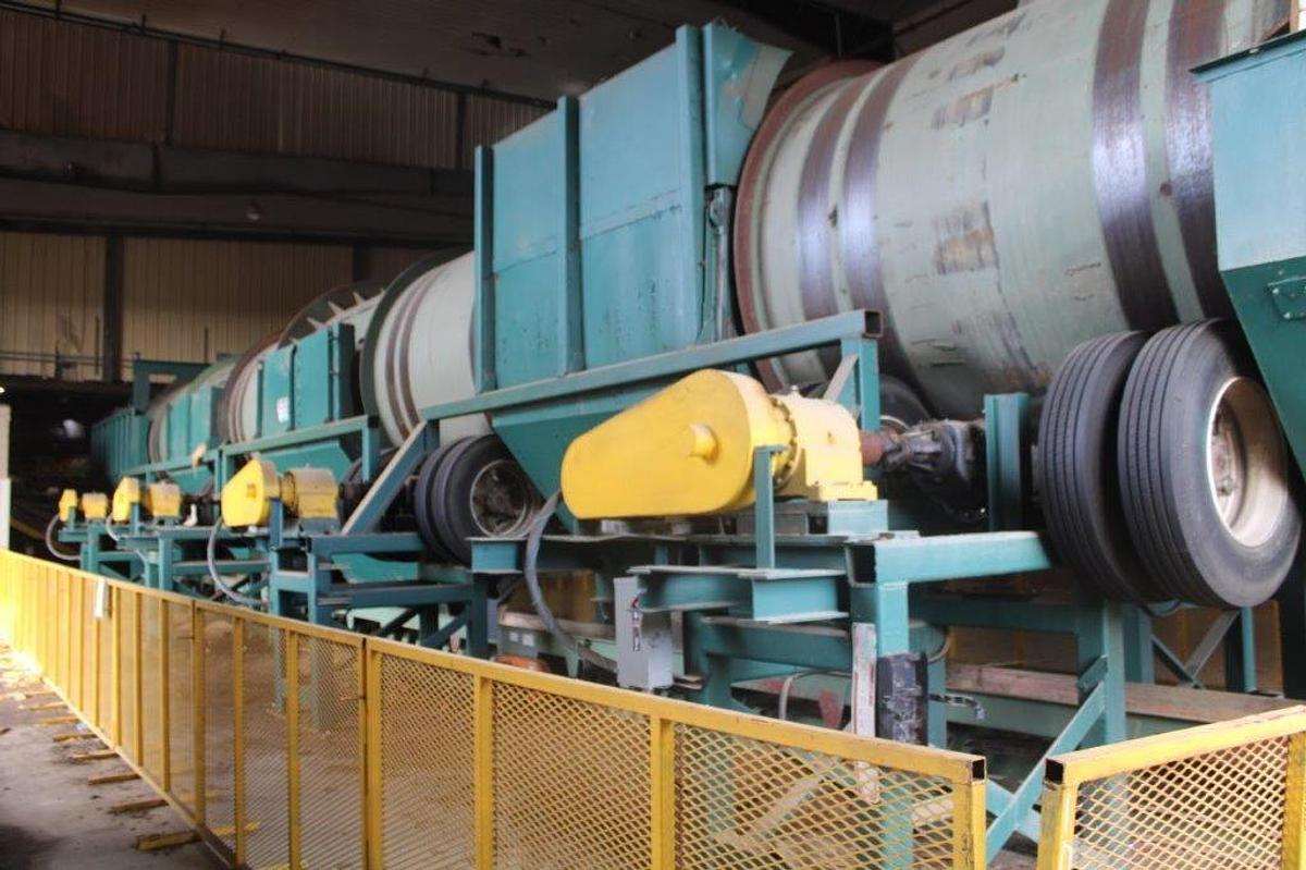 Used COMPLETE CHIPMILL - MANITOWOC 9x80 DRUM DEBARKER