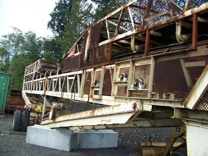 Used 36" x 100' Portable Radial Stacking Conveyor
