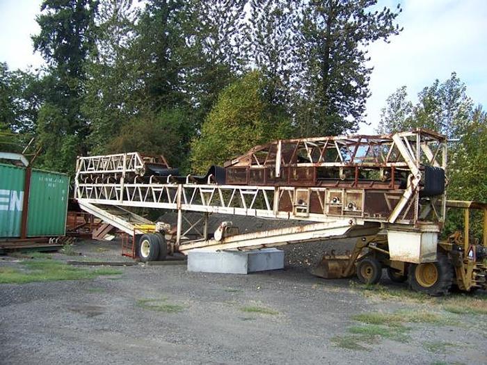 Used 36" x 100' Portable Radial Stacking Conveyor