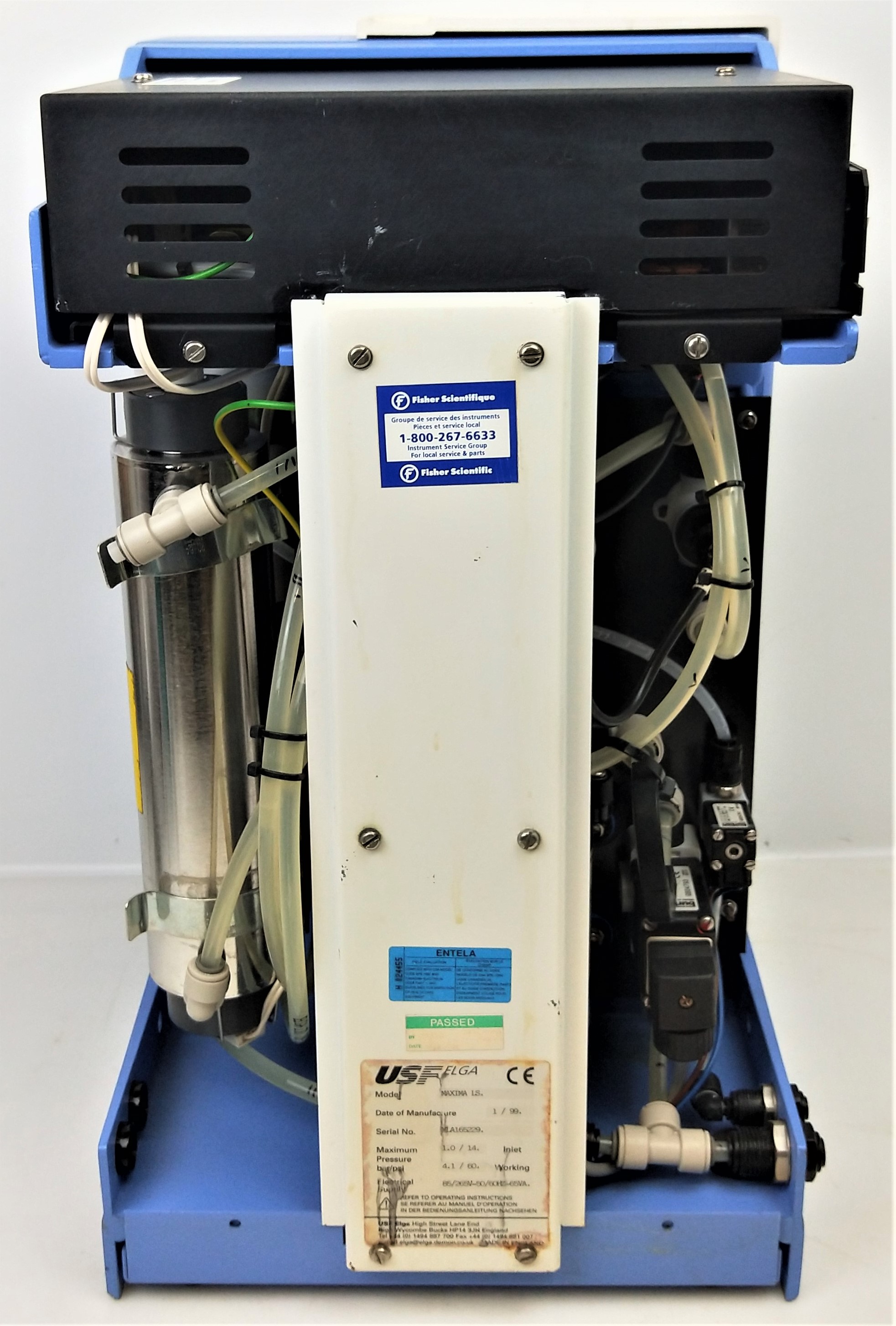 Used US Filter Elga Maxima LS Ultra-Pure Water Purifier with Tank