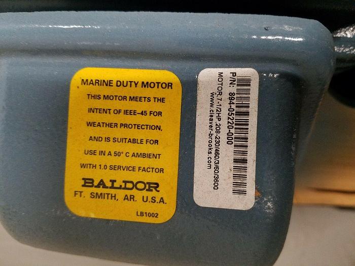 New Baldor Marine Duty 7.5 HP 3510 RPM Electric Motor Stainless Steel