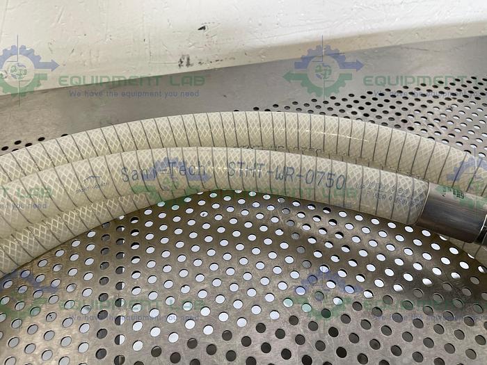 Used Sani Tech  STHT-WR-0750 132" Silicone Hose w/ 1" Male Threaded Fittings