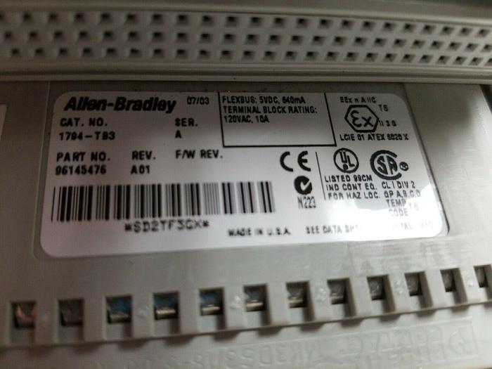 Used Allen-Bradley Flex I/O Output Module 1794-TB3