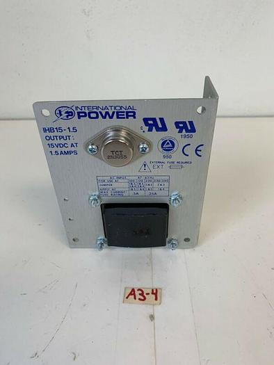 New International Power IHB15-1.5 Power Supply 15VDC At 1.5 Amps *Fast Shipping*