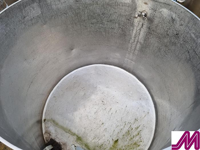 Used 600 Litre Stainless Steel Open Topped Tank