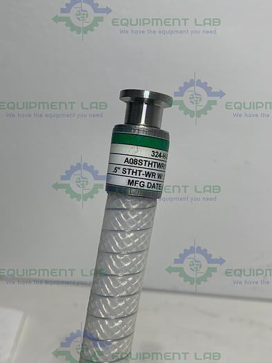 Used Sani-Tech  STHT-WR-WR-0500 48" Silicone Hose w/ 1/2" Sanitary Fitting
