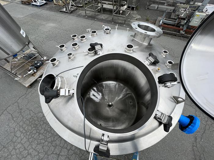 Used Reactor, 370 Gallon, 316L Stainless Steel, Jacketed, Agitated, T&C Stainless #S744632