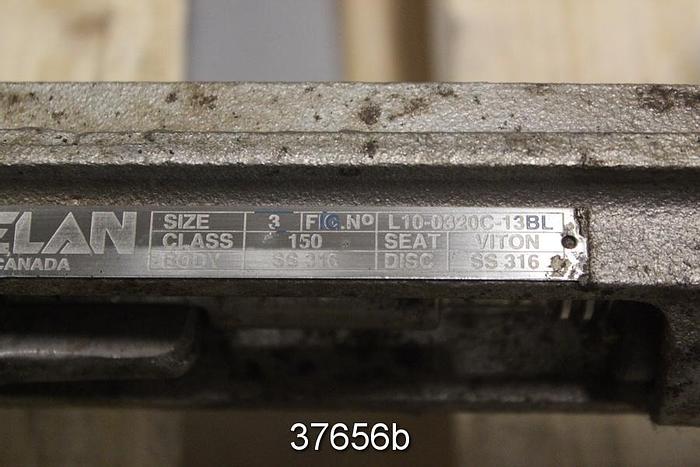 Used Velan 3" Hand Operated Knife Gate Valve, L10-0320C-13BL #37656