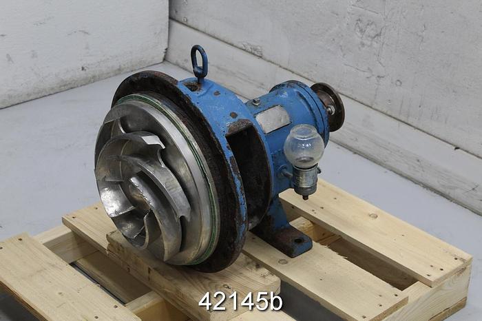 Used Goulds 3196 Pump Power End, 6-Vane 11.25 Stainless Steel Impeller #42145