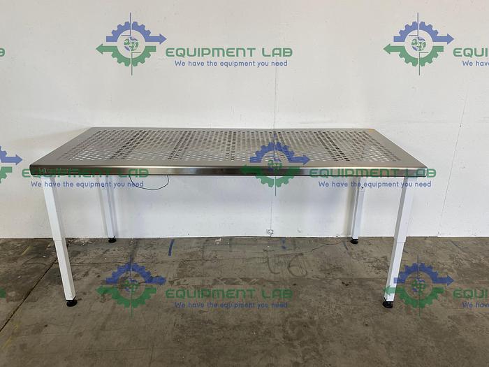 Used Terra Universal 30" x 72" x 32" Perforated Stainless Steel Work Station 1522-58