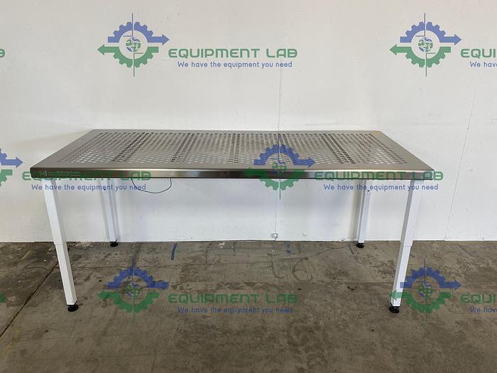 Used Terra Universal  30" x 72" x 32" Perforated Stainless Steel Work Station 1522-58