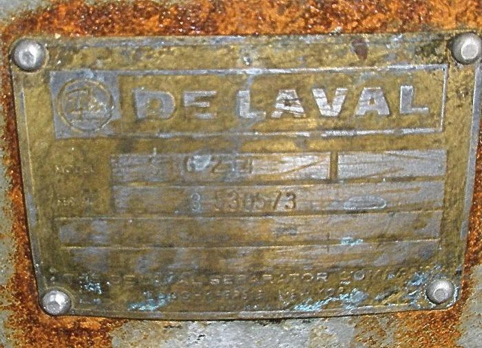 Used Centrifuge, Disc, Batch, Solid Wall, Alfa Laval, SRG-214, 20 #S736638