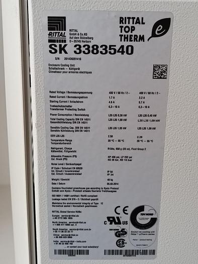 Industrielle Klimaanlage, Schaltschrankkühler, SK 3383540, Rittal, neu