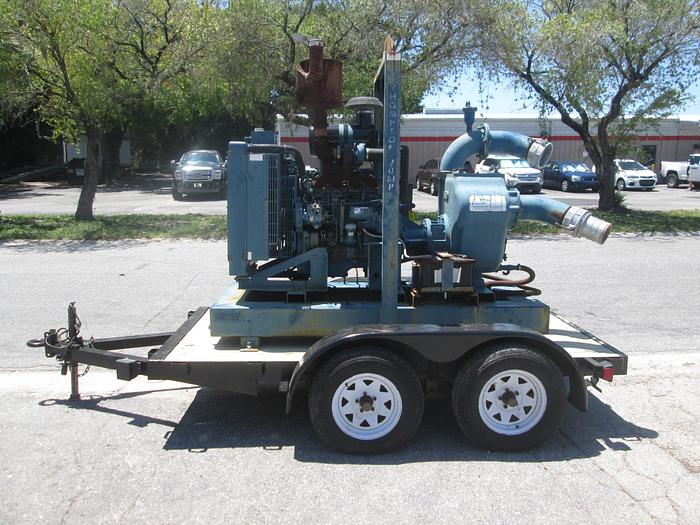 Used 2011 Thompson 6" Trash Pump with Trailer