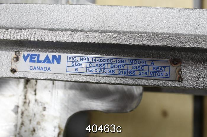 Used Velan 6" Hand Operated Knife Gate Valve #40463