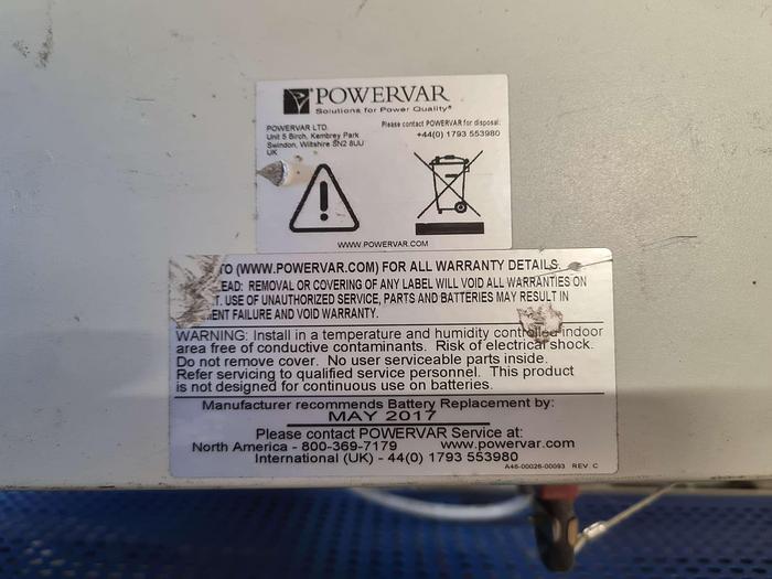 Used Powervar ABCE2202-22 UPS Uninteruptable power supply 
