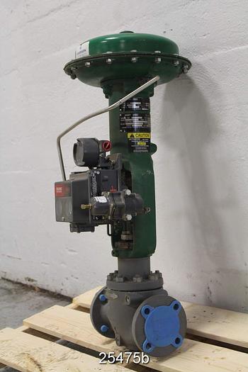 Unused Fisher ET Steam Control Valve, 2" Wcb Body Style, Steel Body, Stainless Steel Shaft, Stainless Steel Plug, Stainless Steel Seat, Class Cl150, Port Size 2 5/16", Travel 1 1/8", Type 667 Actuator, Size 40, Action Pdto, Fieldvue Dvc5010 Positioner, Unused