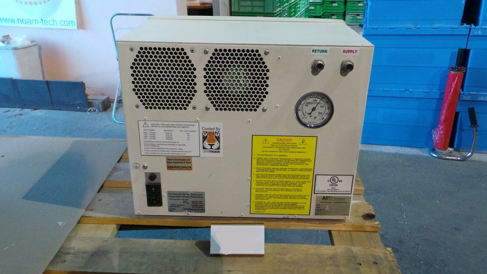 Used APD Cryogeincs T1101-01-000-16 Compressor, T1101-01-000-16 / APD Cryotiger Compressor Cooling S