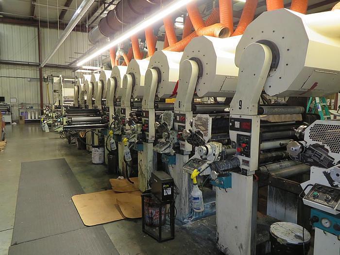 Used 1999 COMCO 11 COLOR FLEXO LABEL PRESS