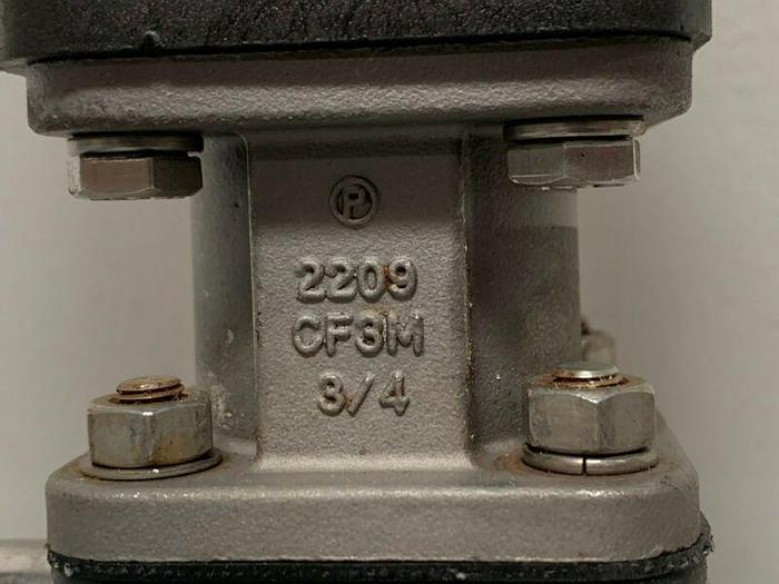 Used ITT Sherotec 3-Way 316L SS Valve w/ 1" & 2" Sanitary Fittings & Position Monitor