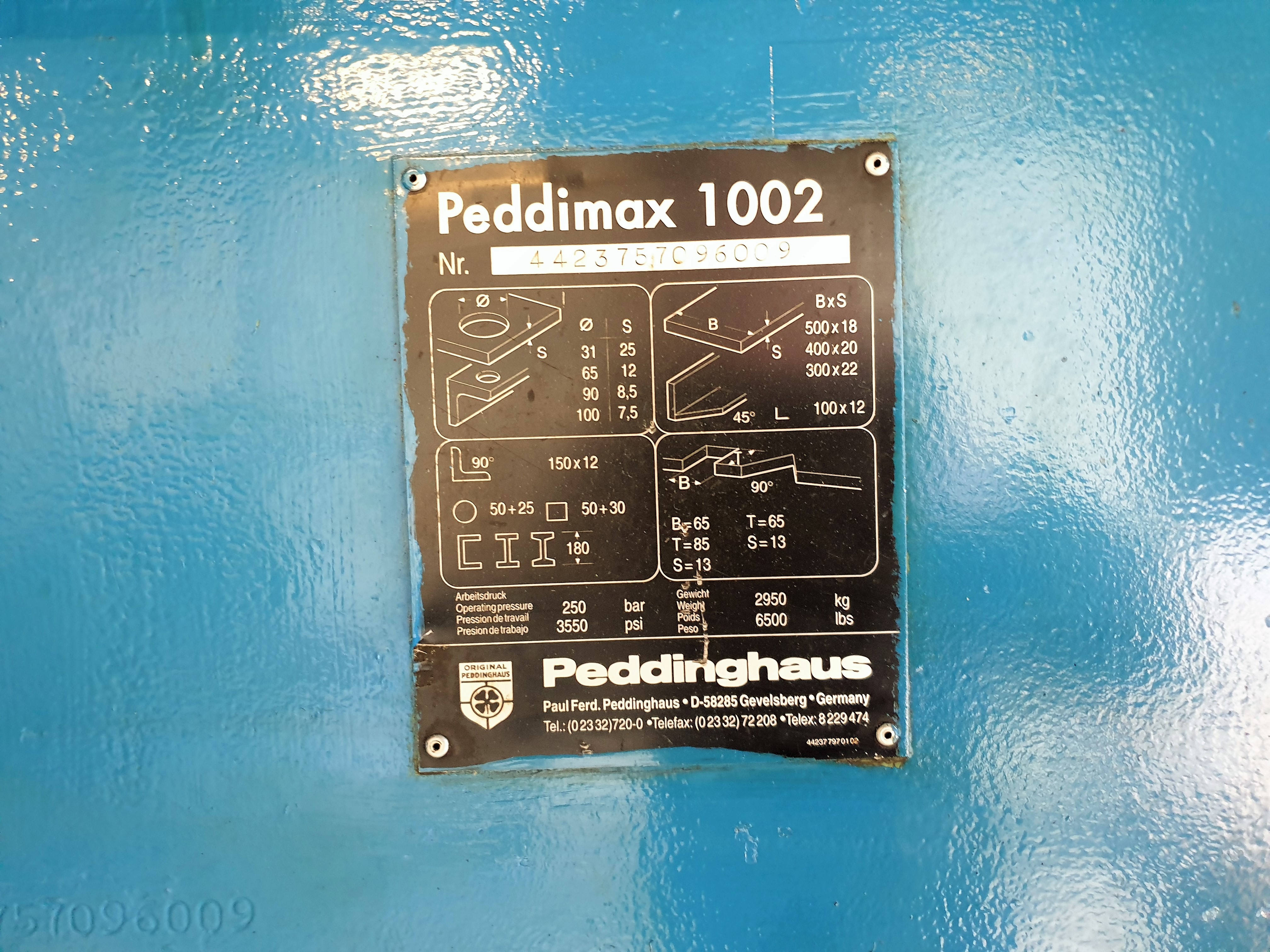 Gebruikt 1996 PEDDINGHAUS Peddimax 1002