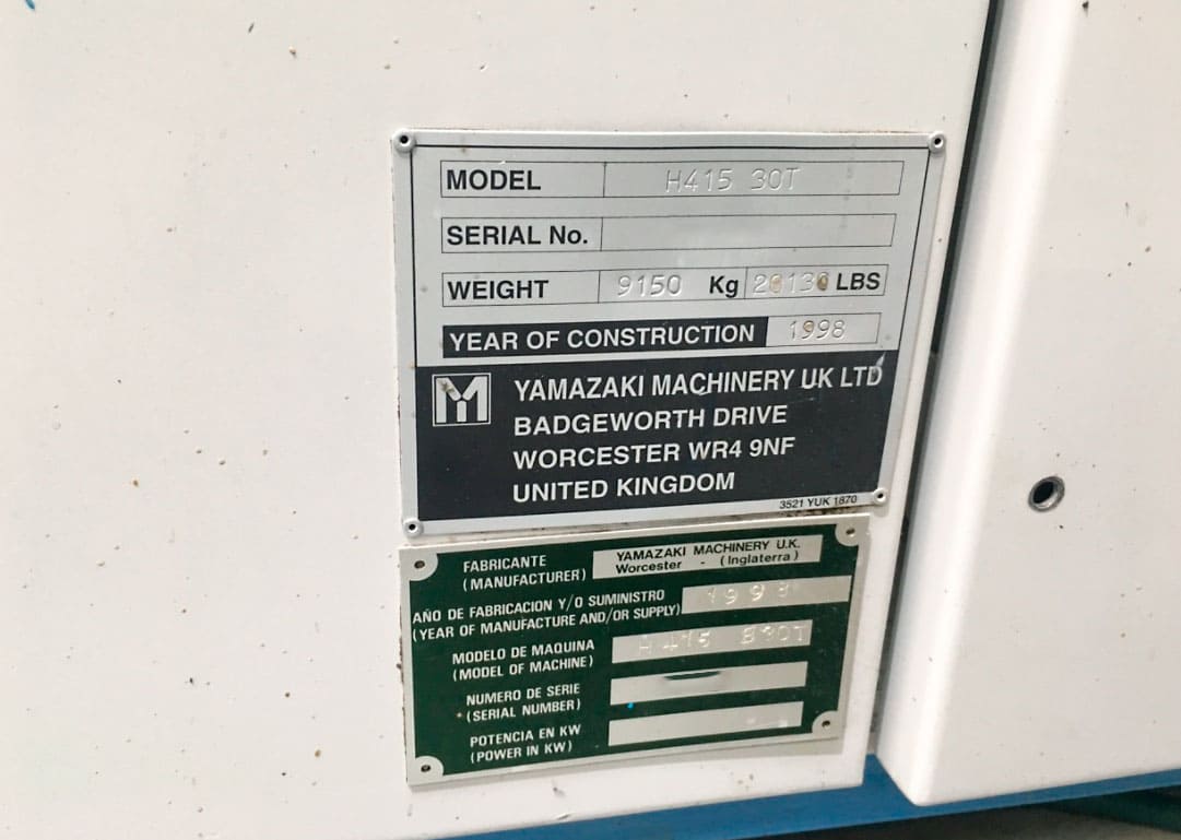 Used Mazak H415 - Horizontal Machining centre - 1998