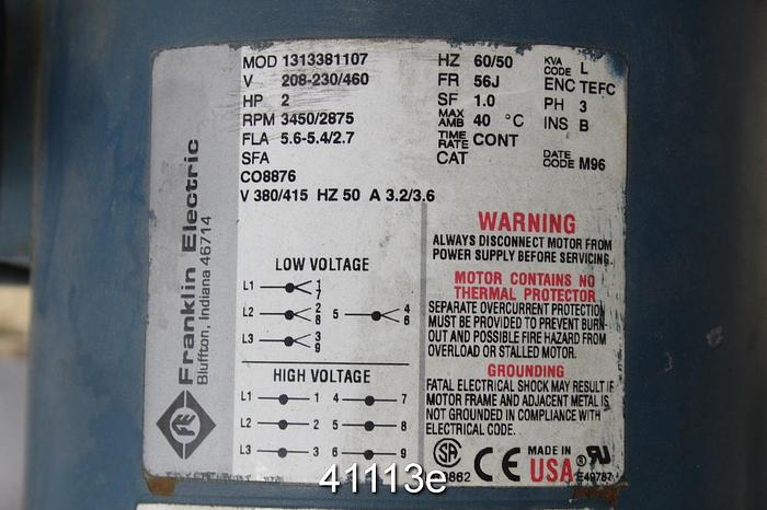 Used Goulds NPE Single Stage Centrifugal Pump, 1x1.25x6 #41113