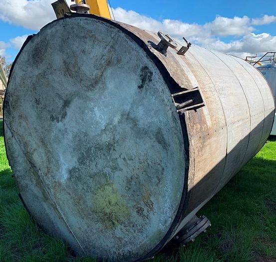 Used Tank, 2,100 Gallon, 316L Stainless Steel, UL 142 Rated, #S743620