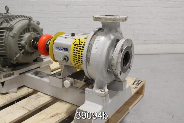 Unused Sulzer APT11-2 Pump, ASTM A890 Stainless Steel, Unused, with Motor #39094