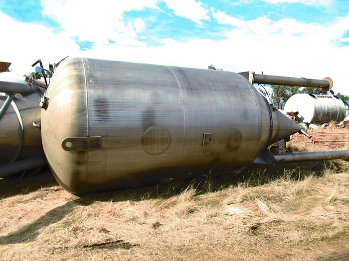 Used Silo, 600 CF, S/st, 8' x 11', Cone Btm, 72.5 PSI, #L742244