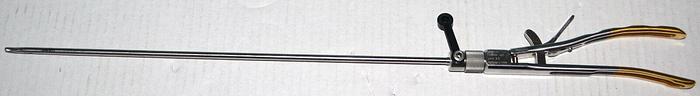 Used Stryker 250-080-589 Curved Jaw Needle Holder with 250-080-235 Locking Handle