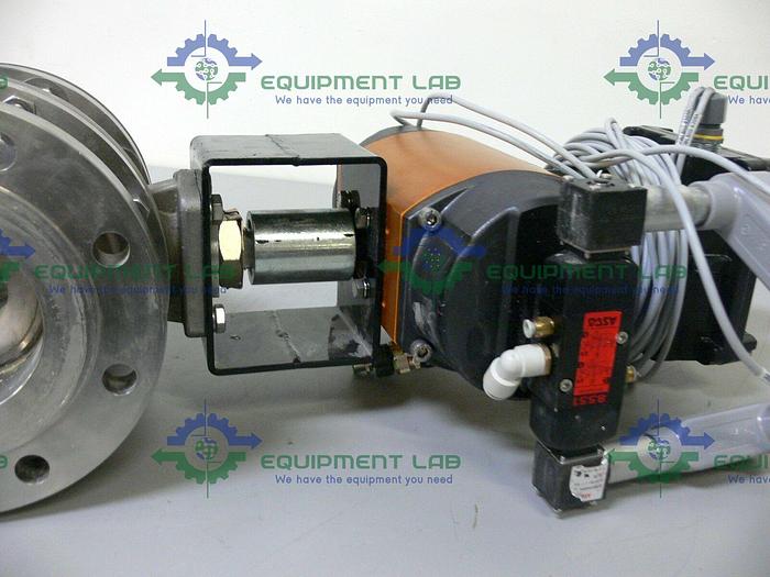 Used Flowserve  Series 39 120PSI Pneumatic Actuator + Position Monitor & 4" Ball Valve