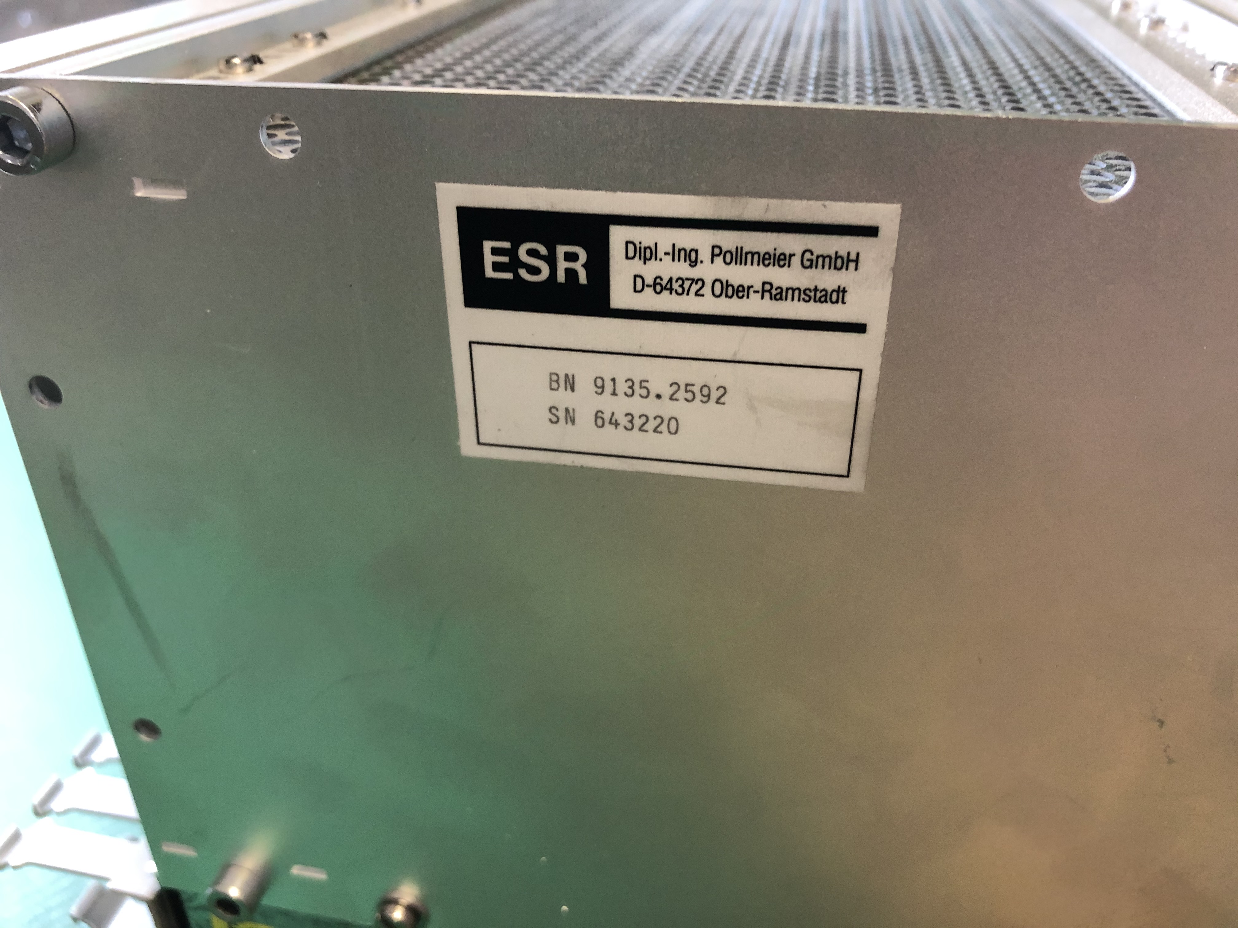 Used ESR POLLMEIER 9135 MODULE RACK WITH MODULES