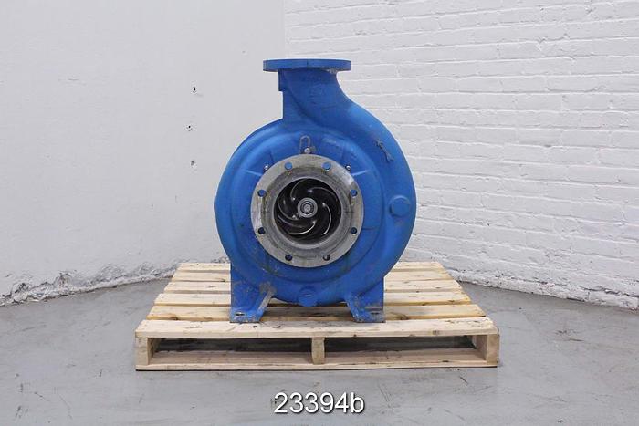 Used Goulds 3175 Pump, 6X8X18, 5-Vane Impeller, 18" Impeller Diameter, Ss Casing, Ss Impeller, Ss Stuffing Box, Ss Suction Side Plate, Packing #23394
