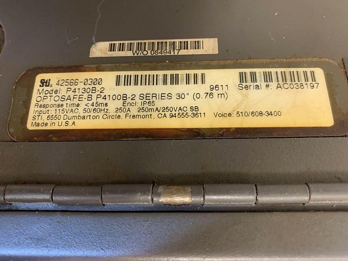 Used STI SAFETY LIGHT CURTAIN CONTROLLER Model: P4130B-2