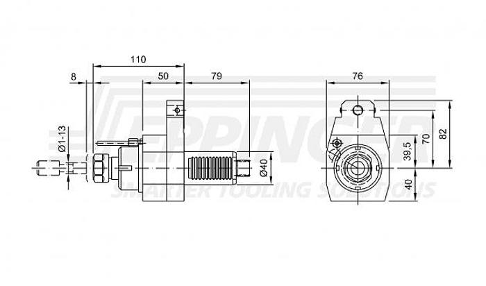 Gebraucht Gewindebohrkopf EPPINGER SAUTER angetr. WZ VDI 40 / 8611015