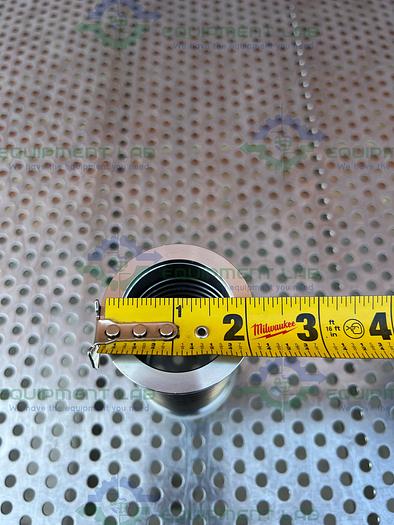 Used Stainless Steel  4" Flexible Vacuum Hose w/ KF 40 Vacuum Fitting